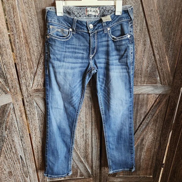 Ariat Denim - Ariat Jeans‎ Women's Size 31R x 32 REAL Denim Dresden Mid Rise Stretch Straight